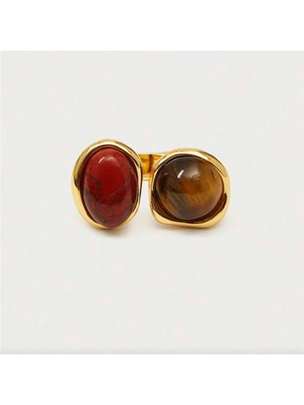 Gold Dual Stone Ring Q500